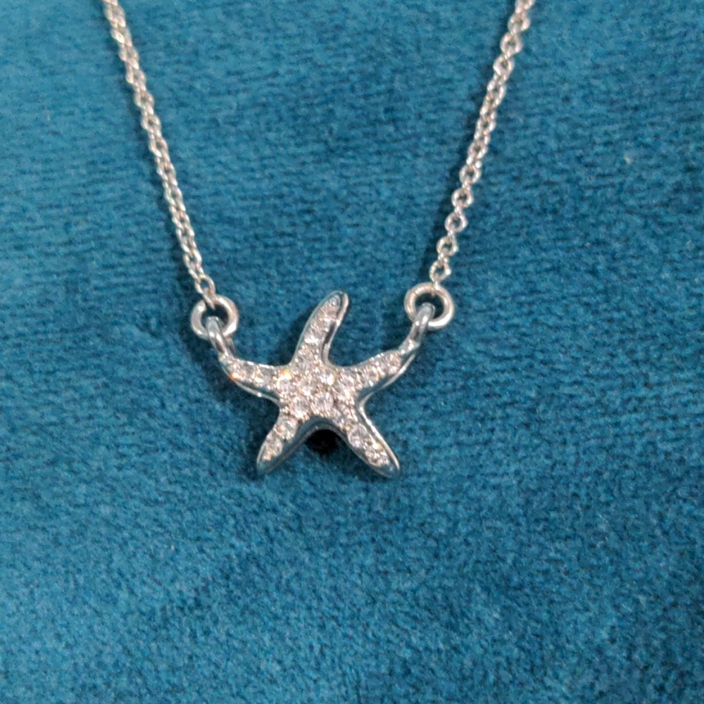 Silver Starfish Necklace